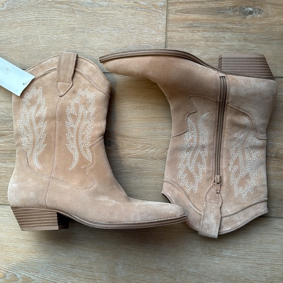 Crown Vintage Shoes - Crown Vintage Stava Cowboy Boots, Macchiato Cow Suede, Women's 7.5